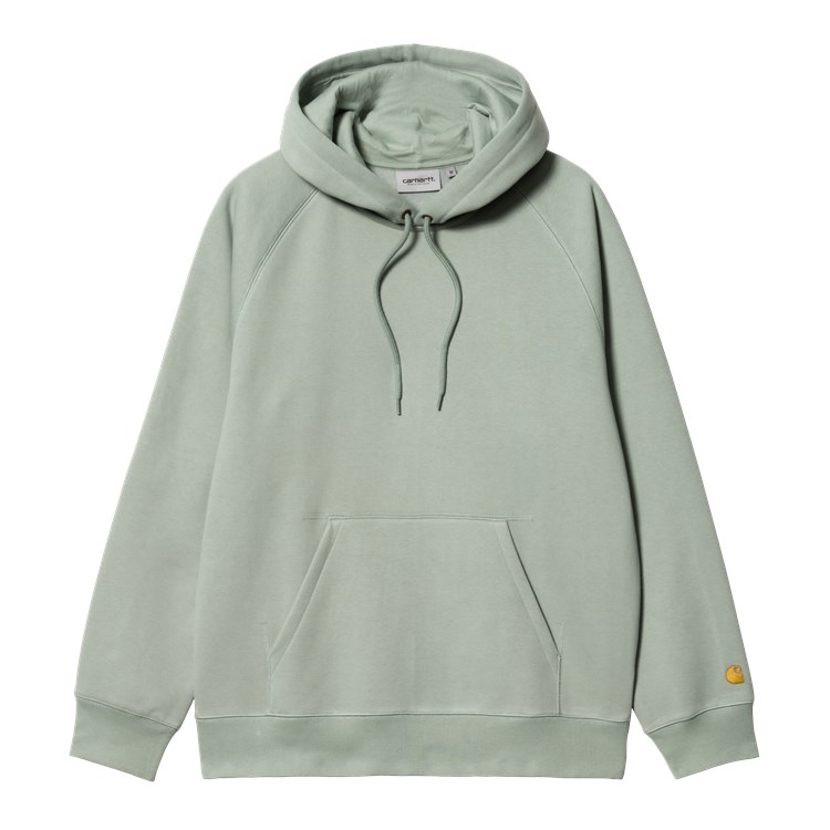 CARHARTT HOODED CHASE SWEAT GLASSY TEAL GOLD