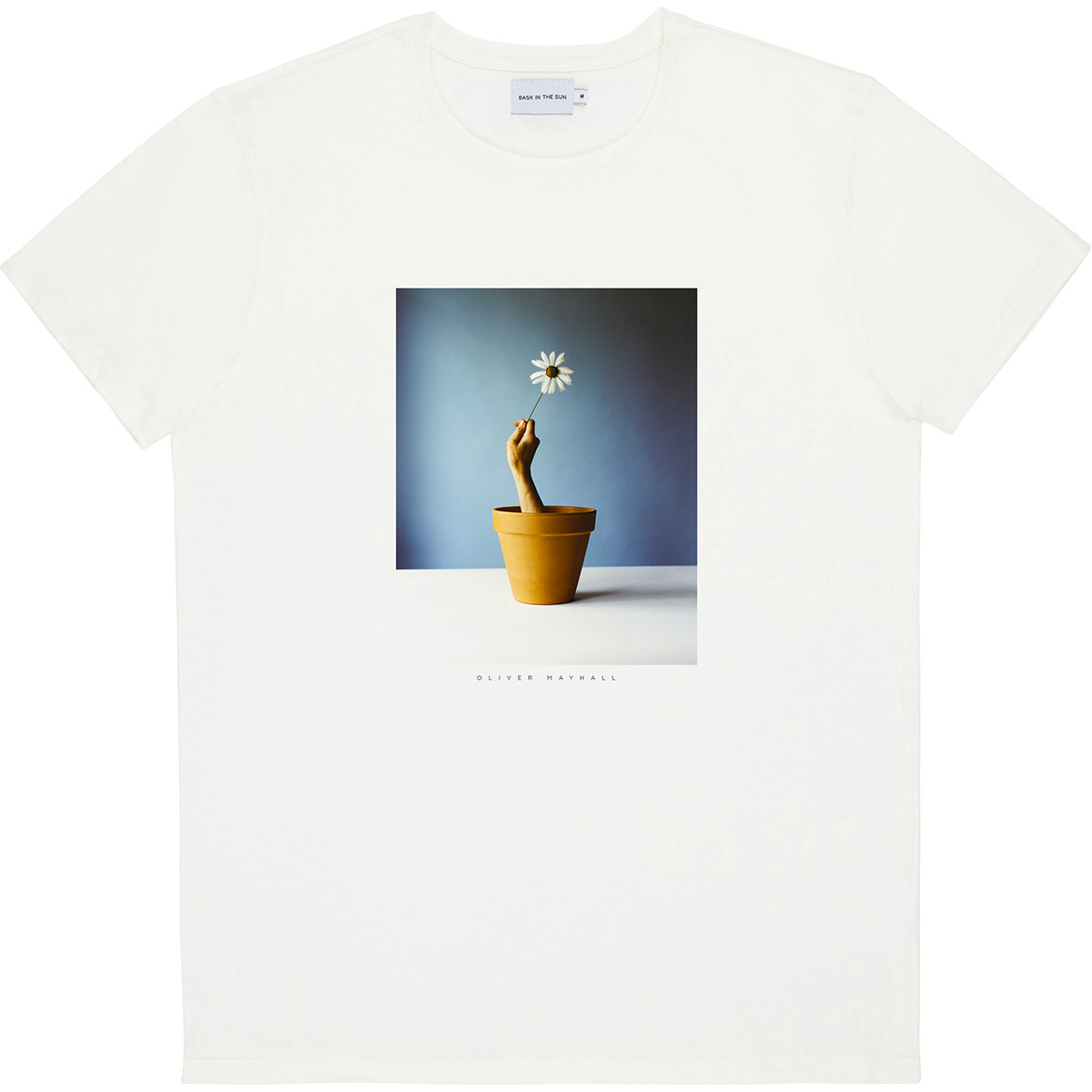 BASK IN THE SUN NATURAL FLOWER TEE WHITE